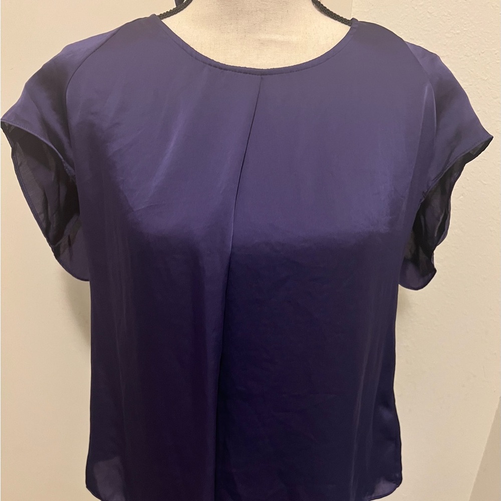 NWT Gap Purple Women's Blouse with Back Tie - Large